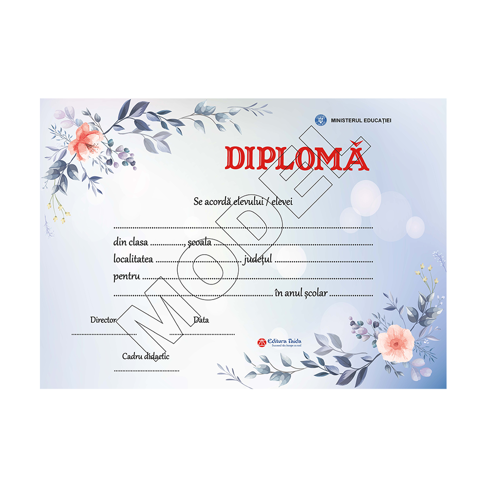 Diploma scolara personalizabila 2022 - model 2